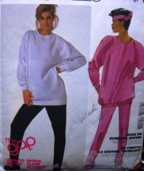 2099 STRETCH PULLOVER TOP,  STIRRUP PANTS PATTERN 8,10,14, 16
